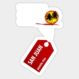 San Juan Sunset Beach Sticker